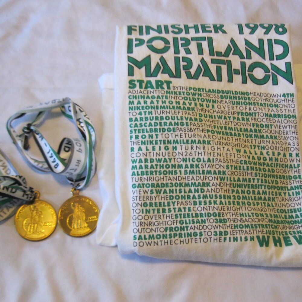 Vintage Nike Long Sleeve Shirt 1998 Portland Marathon Size XXL